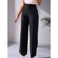 thumbnail image 2 of Women'S High Waisted Wide Leg Dress Pants for Business and Office Wear Black XXL, 2 of 4
