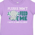 thumbnail image 4 of Inktastic Please Dont Feed Me I Have a Food Allergy with Elephant and Ribbon Boys or Girls Toddler T-Shirt, 4 of 5