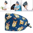 thumbnail image 3 of Gorro unisex Impreso Laboratorio Sombrero a prueba de polvo Enfermera Doctor Cabezseo Trabajo Sombreros , BLESIY Sombreros abultados, 3 of 8