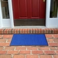 thumbnail image 3 of A1HC New Durable and Versatile Polypropylene Rubber Door Mat All Weather Inside Outside Door Mat Easy to Maintain for Front Entrance Back Doors, Patio, Garage All Commercial Places 16x24,Blue,Waffle, 3 of 4