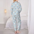 thumbnail image 6 of Wukai Dog Print Women's Pajama Set - Soft Long Sleeve Sleepwear for Comfort and Style-Medium, 6 of 9