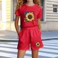 thumbnail image 2 of SELONE Girls Summer Outfits 2 Piece Sets Stars and Stripes Big Kids Wear T Shirts and Shorts 4th of July Clothing, 2 of 5