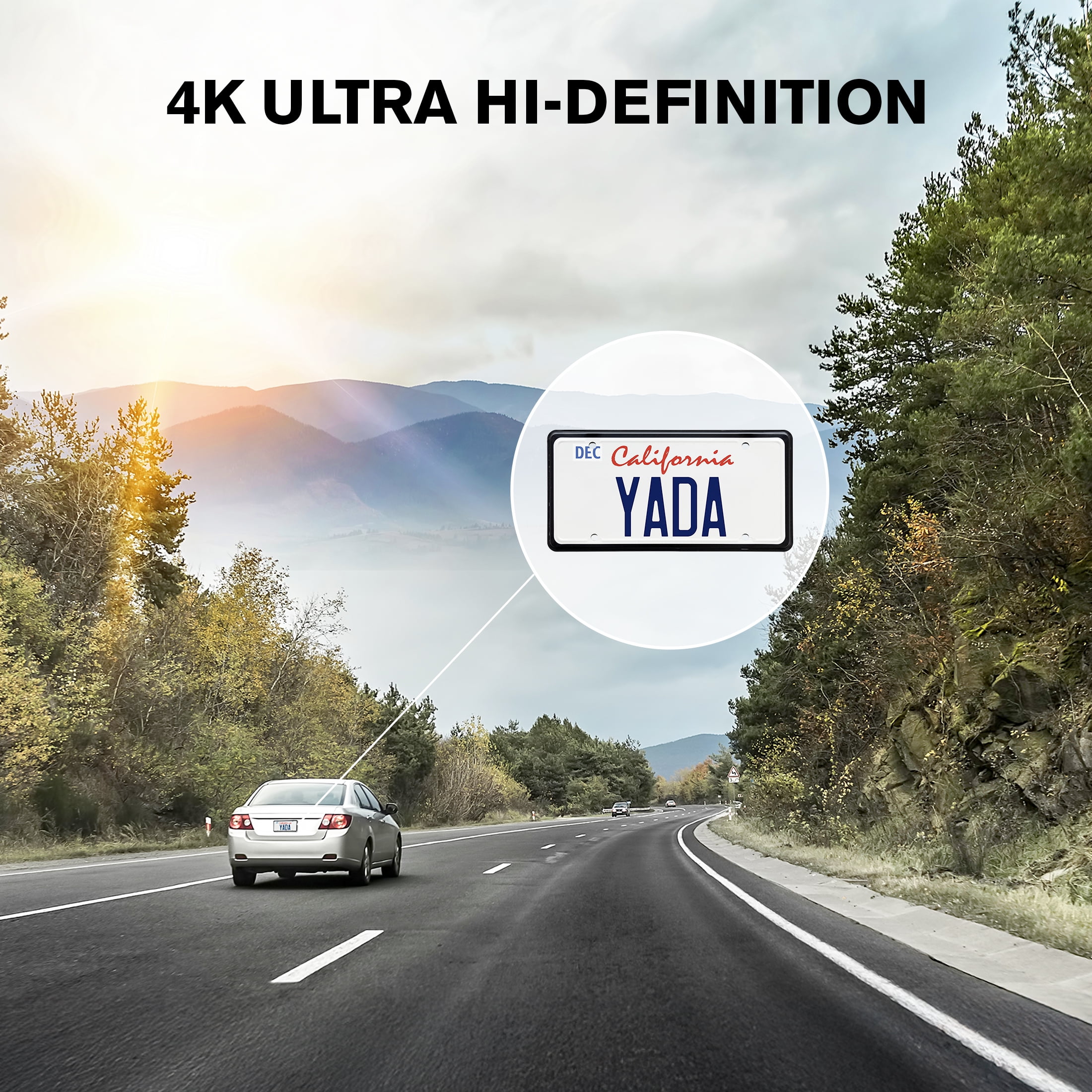 YADA BEON 4K Mini Dash Cam Action Body Cam 2-in-1, App Compatible, WiFi, GPS and Smart G-Sensor, 680mAh Battery, 64GB SD Card Included, BEON3BK