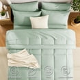 thumbnail image 2 of Queen Comforter Set, Navy 7 Pieces Bed in a Bag All Season Bedding, with Stitch Quilted Comforter Flat Sheet Fitted Sheet Pillowcases, 2 of 9