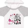 thumbnail image 4 of Inktastic My Uncle Loves Me Lots and Lots Cute Elephant Boys or Girls Baby Bodysuit, 4 of 5