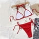 thumbnail image 5 of Conjunto de bikini dividido sólido con contraste de pecho alto sexy para mujer Conjuntos de traje de baño de dos piezas Fridja nalpqowj57594, 5 of 7