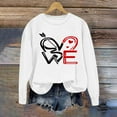 thumbnail image 5 of Cadancy Valentine Shirt Women Trendy Pullover Cute Heart Print Tops Loose Long Sleeve Valentines Day Sweatshirts Casual Crewneck Shirts, 5 of 5