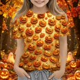 thumbnail image 2 of HAJWOH Halloween Shirts for Toddler Kids Girls 3/4 Sleeve Funny Graphic T-Shirt Casual Crewneck Tunic Tops Halloween Clothing, 2 of 7