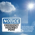 thumbnail image 6 of (2 Pack) Emergency Assembly Point OSHA Notice Sign 24 Inch X 18 Inch Vinyl Label Decal Sticker Weather Resistant, UV Protected for Workplace, Business, and Construction Site, Made in, 6 of 7