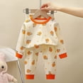 thumbnail image 2 of HCNTES Toddler Boy 2-piece Pajamas Sleepwear Pjs for Baby Cute Soft Clothes Suit Dailywear & Loungewear Outfits Set Kids Clothing Outfits(A01-Orange,6-12 Months), 2 of 6