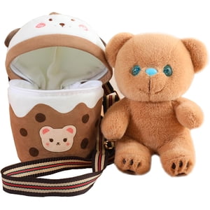 YSTIANN 10 En peluche de pouce animal farci avec sac à dos fonctionnel - Cadeaux d'ours doux Premium pour enfants WJ85-5139
