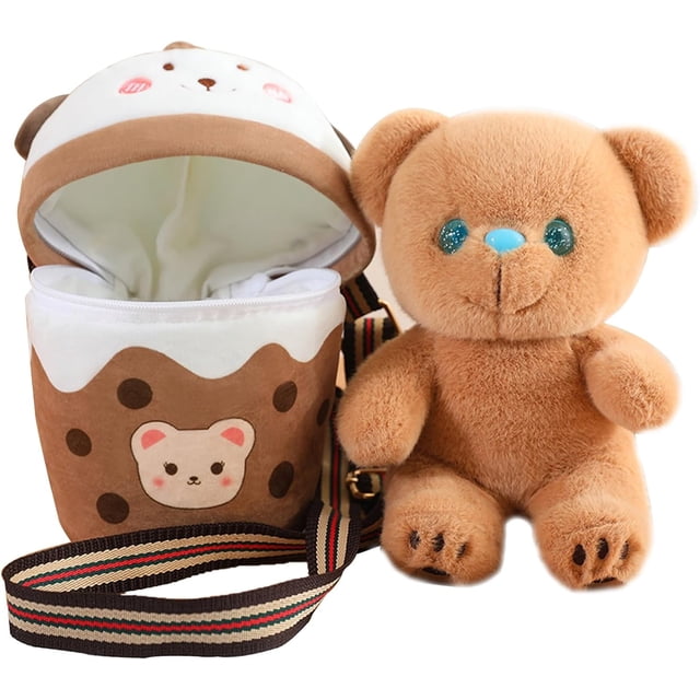 YSTIANN 10 Inch Plush Bear Stuffed Animal with Functional Backpack - Premium Soft Teddy Bear Gifts for Children WJ85-5139