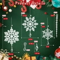thumbnail image 3 of 19 Pieces Christmas Snowflake Drop Ornament Acrylic Icicle Christmas Hanging Acrylic Crystal Snowflake Decoration Hanging Acrylic Snowflake for Christmas Tree (Clear), 3 of 7