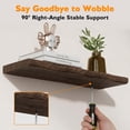 thumbnail image 4 of Lipa 24 Inch 2 Pack Floating Shelves for Wall,Farmhouse Live Edge Shelf,Living Room Bedroom Kitchen,Charcoal Brown, 4 of 8