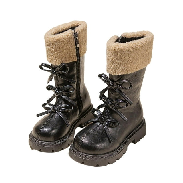 Boots for Girls Bows - Little Girl Fashionable Princess Boots - Fall and Winter Style