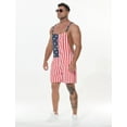 thumbnail image 3 of American Flag Overalls Shorts Jumpsuit Denim Bib Coveralls for Men Women, 3 of 6