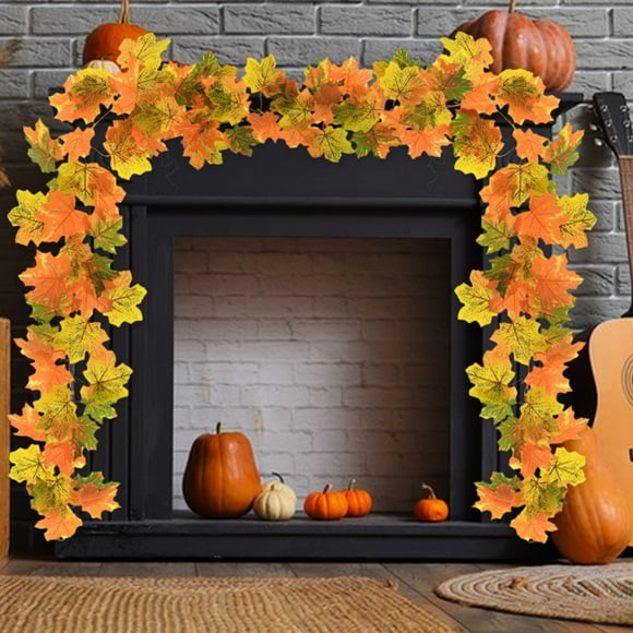 Fall Decorations for Home,Wall Decorations for Living Room,Thanksgiving Decoration Home Fall Leaves Wall Hanging Simulation Maple Leaf Vines,Home Decorations for Living Room