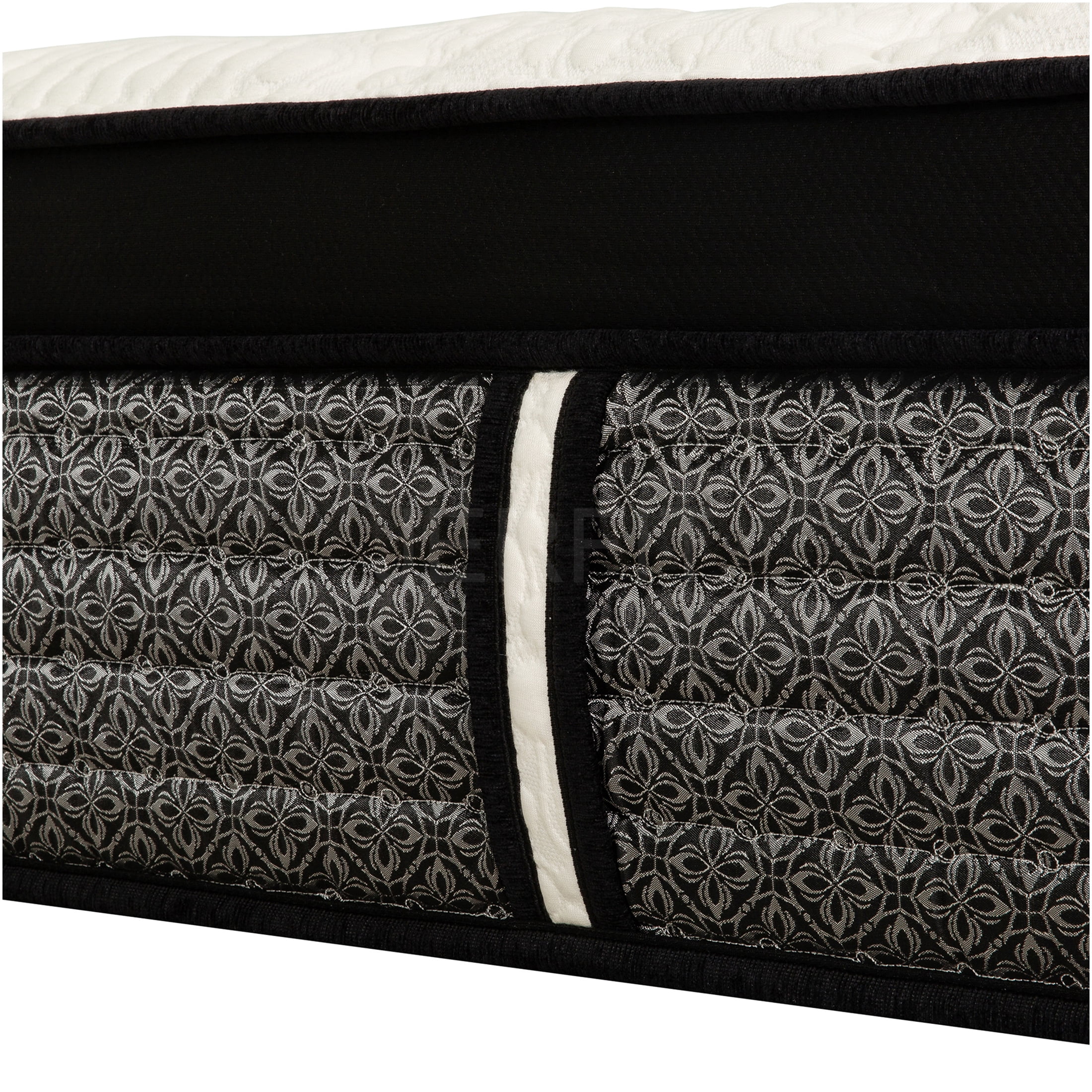 JERFIT 16" King Hybrid Mattress, Euro Pillow Top, Gel Memory Foam Pocket Coils for Cool Sleep, Pressure Relief, Motion Isolation, Grey