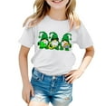 thumbnail image 4 of PMVFHDE Hauts d'Été pour Filles T-Shirts pour Fille Hauts Mignons Hauts Courts pour Fille Hauts de Sortie pour Fille T-Shirt à Manches Courtes pour Filles T-Shirt d'Été à Col Rond Coupe Décontractée T-Shirts Basiques Blanc, 6-7 Ans, 4 of 4