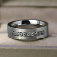 thumbnail image 7 of 2 Matching Rings Titanium Couple Rings AAA CZ Wedding Ring for Women Men Wedding Band, 7 of 7