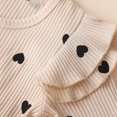 thumbnail image 5 of HCNTES Baby Girl Winter Clothes Toddler Baby Girl Clothes Infant Girl Outfits Set Fall Ruffle T-Shirt Top Pants Bow Headband Set Winter Clothes For Girls 3 6 9 12 18 Months 3PCS Outfits, 5 of 6