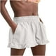 thumbnail image 1 of Pantalones cortos de cintura alta sueltos de pierna ancha informales de color sólido a la moda para mujer Fridja  fhjkhfk458878, 1 of 5