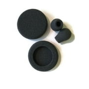 Headset Foam Ear Pad and Mic Windscreen - set of 2 ear pads, 2 windscreens