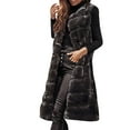 thumbnail image 2 of Fshiont Women's Winter Faux Fur Vest Sleeveless Jackets Open Front Long Shaggy Outerwear Fuzzy Fleece Jacket Coat Dark Gray M, 2 of 5
