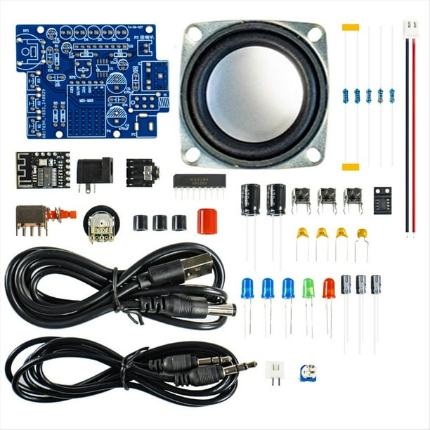 Kit de Bricolaje: Amplificador Electrónico, Altavoz Bluetooth, Placa de Circuito, Kit de Práctica de Soldadura, Ensamblaje de Piezas