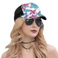 thumbnail image 5 of Picia Hawaiian Style Pattern Trucker Hat,Baseball Cap,Sun Protection Cap,Stylish Headwear,Leisure Cap,Outdoor Sports Cap, 5 of 7
