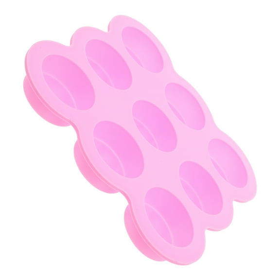 KALLORY Round Silicone Cake Mold 9 Hole Pink for Baking Chocolates Versatile Use