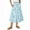 Light Blue, variant on Women’s Floral Print Tiered Maxi Skirt with Elastic Waist and Drawstring Pockets Lightweight Flowing Design for Everyday Wear Army Green L