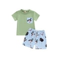 thumbnail image 2 of Musuos Kid Boy Casual Summer Outfit, 6M 12M 18M 24M 3Y 4Y Duck Print Short Sleeve T-Shirt Elastic Waist Shorts Baby Toddler 2PCS Set, 2 of 10