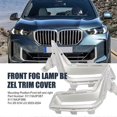 thumbnail image 4 of unique High quality1Pair Front Fog Light Lamp Bezel Chrome Trim Cover for X5 G18 2023-2024 Aircurtain Links Silver, 4 of 5