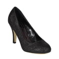 thumbnail image 1 of Pierre Dumas BI88 Women Glitter Leatherette Round Toe Single Sole Stiletto Heel Pump, 1 of 5