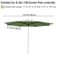 thumbnail image 2 of Yescom 13ft Universal Replacement Umbrella Canopy Top Cover Patio Beach, 2 of 7