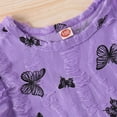 thumbnail image 6 of Wavsuf Girls Outfits 2-Piece, Ruffles Graphic Tunic Tops Stretch Pants Fashion Casual Sets Purple 6T, 6 of 9