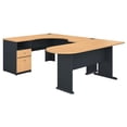thumbnail image 4 of Series A U Shaped Corner Desk with Peninsula and Storage in Beech, 4 of 10