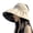 Beige, variant on Women Sun Hat Adjustable Solid Color Breathable Sunscreen Beach Hat for Summer