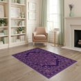 thumbnail image 2 of ODIKA Purple Faded Plum Traditional Decorative Borders Pink Mauve Vintage Non-Slip Chair-Friendly for Home Office, Gaming Room, Under Desk, 2 of 7