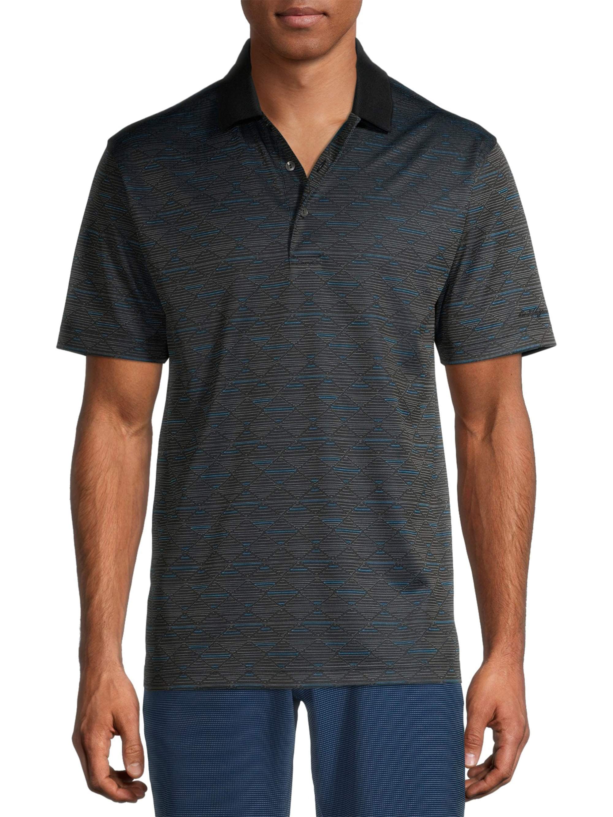 Ben Hogan Men's Jacquard Short Sleeve Polo Shirt - Walmart.com