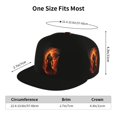 thumbnail image 2 of Flat Bill Trucker Hats for Women Men - Vintage Red Fire Warrior Adjustable Flat Baseball Cap Snapback Hats Dad Hats for Men, 2 of 7