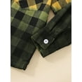thumbnail image 6 of Bagilaanoe Toddler Baby Girl Boy Shirt Jacket Gradient Plaid Long Sleeve Single-Breasted Shacket Coat 18M 24M 3T 4T 5T 6T Kids Fall Casual Outwear, 6 of 9