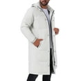 thumbnail image 4 of INSPIRE CHIC Quilted Padded Coat for Men's Winter Full-Zip Winter Detachable Hooded Long Puffer Jacket S White, 4 of 6