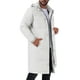 thumbnail image 4 of Abrigo acolchado con capucha desmontable para hombre, edición INSPIRE CHIC, chaqueta larga de invierno con cierre completo, M, blanco, 4 of 6