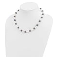 thumbnail image 2 of Primal Gold 14 Karat White Gold White and Peacock Semi-round Freshwater Cultured Mirror Bead Necklace, 2 of 2