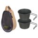 thumbnail image 5 of Cuenco de acero inoxidable para exteriores, vajilla para Picnic con bolsa de almacenamiento, taza portátil para acampar para , viaje, cocina, Macarena Cuenco al aire libre, 5 of 8