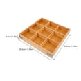 thumbnail image 2 of OUNONA Wood Sugar Packet Organizer 9-Compartment Wooden Tea Bag Storage Box Tea Organizer Divided Storage Holder Container for Beverage, 2 of 8