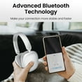 thumbnail image 6 of GASYESOY Y01 Bluetooth Headphones Wireless over Ear Noise Cancelling Headphones,36H Playtime Hi-Res Audio Foldable Lightweight for Travel, Home Office, Sport, Cellphone, PC Silver, 6 of 9