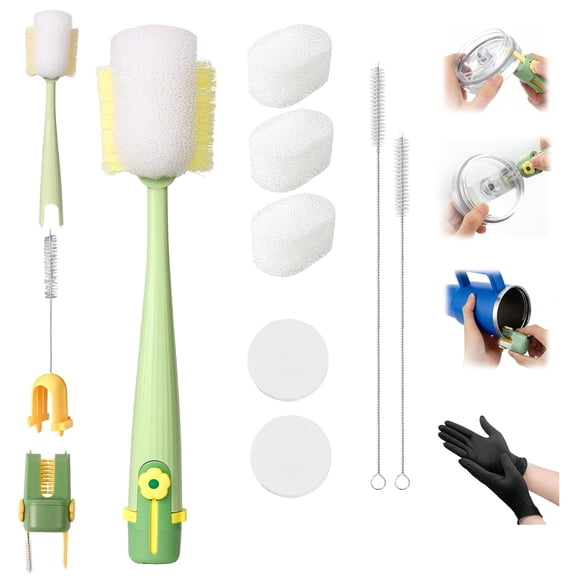 XQFERT Set de 5 en 1 de cepillos portátiles para limpiar botellas
